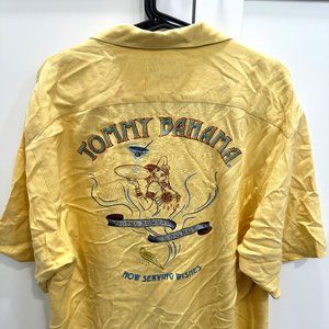 Tommy Bahama Hotel Bombay Lounge 100% Silk Shirt Men's Medium EUC No Stains